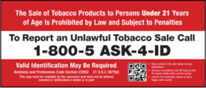 Tobacco Report Unlawful Sales graphic